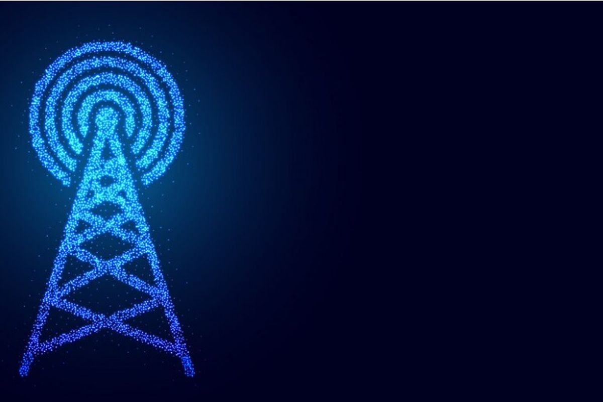 O desenho de uma torre de transmissão ilustra nosso artigo sobre direcionamento da antena para a torre de transmissão.