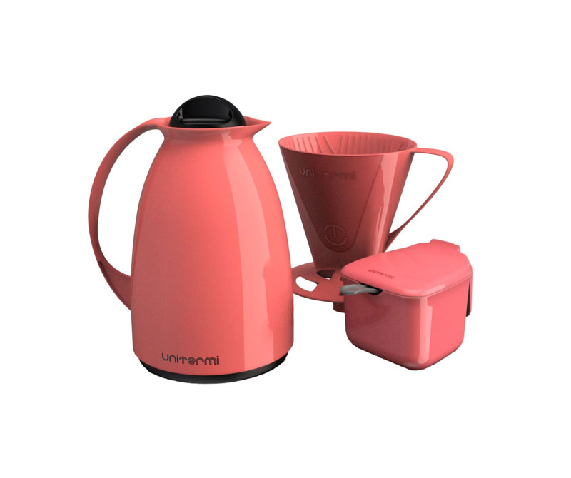 Kit café prático rosa