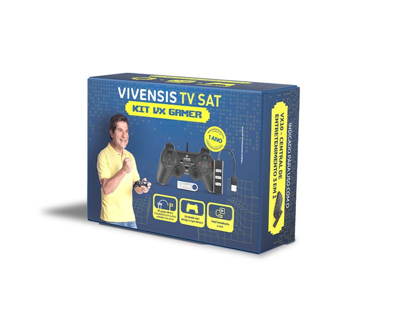 Kit gamer vx10 (controle, hub, pendrive)
