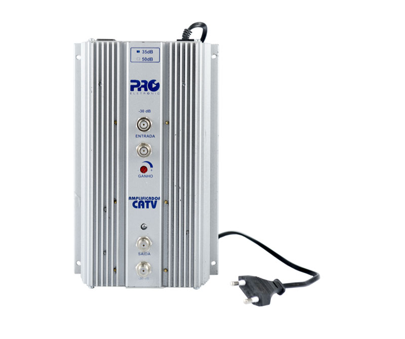 amplificador de potência para distr. de sinais de televisão 35 db - proeletronic
