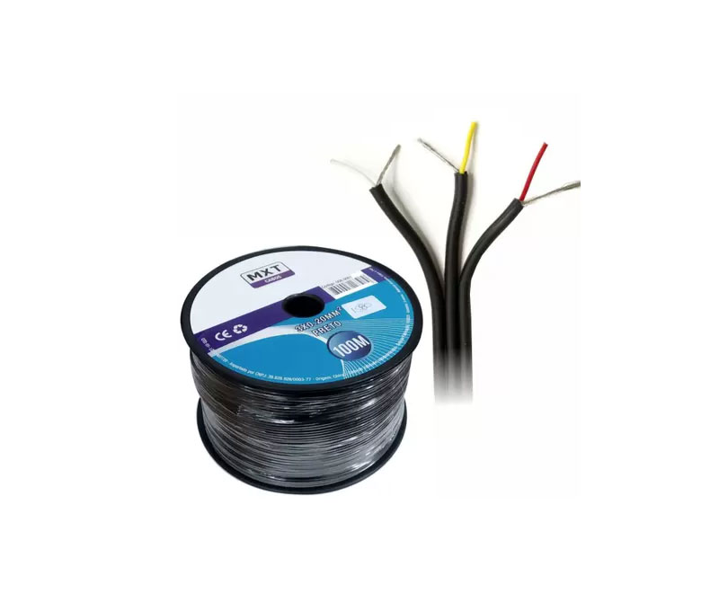 cabo de audio/video 3 vias - venda p/ metro - mxt